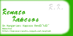 renato kapcsos business card